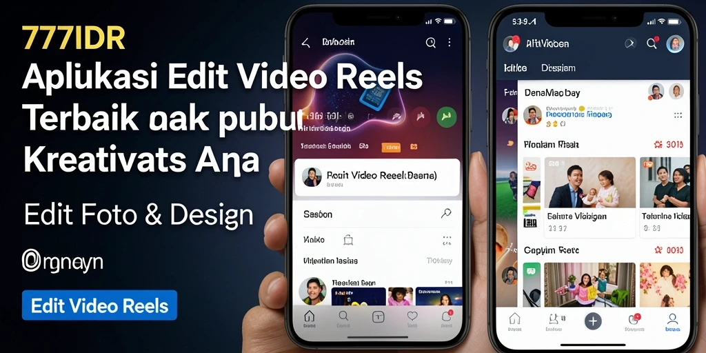 Antarmuka <strong>777IDR</strong> yang menarik dan fungsi Edit Video Reels yang mudah digunakan.