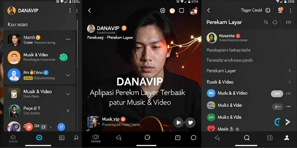 Tampilan antarmuka DANAVIP yang sederhana dan mudah digunakan.