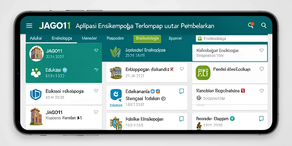 Antarmuka sederhana dan menarik dari aplikasi JAGO11 yang memudahkan belajar.