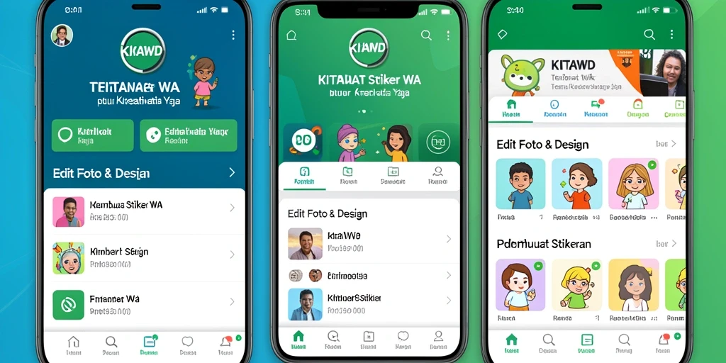 Antarmuka pengguna KITAWD yang memudahkan pembuatan stiker WA.
