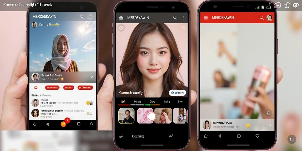 Tampilan antarmuka aplikasi MERDEKAWIN yang user-friendly dan menarik.