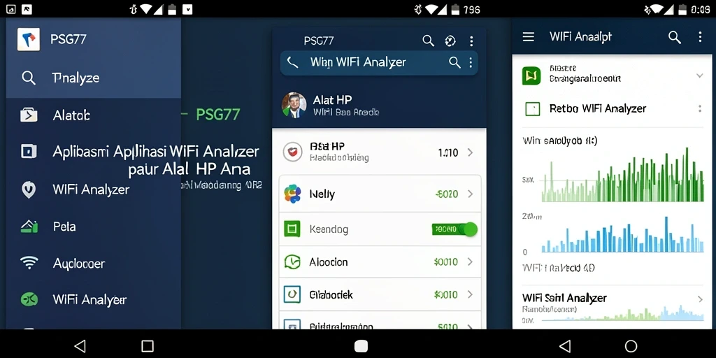 Antarmuka pengguna PSG77 yang memudahkan analisis jaringan WiFi.