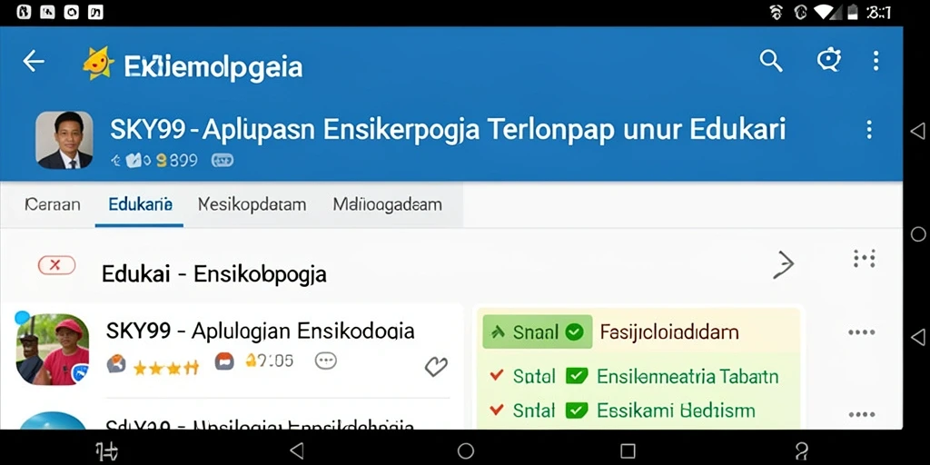 Antarmuka aplikasi Ensiklopedia yang menarik dan informatif.