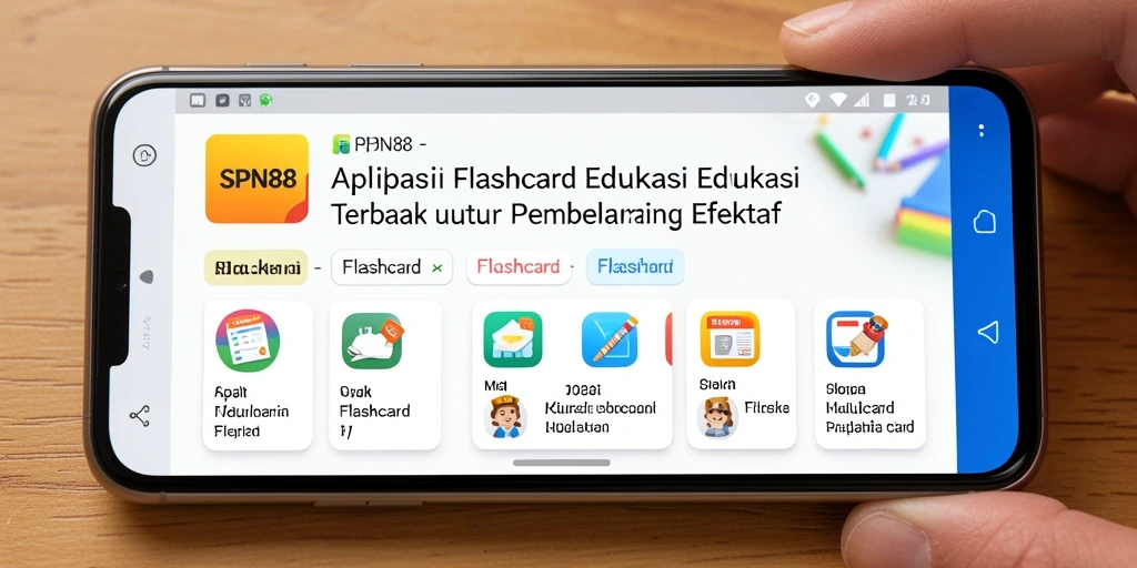 Tampilan antarmuka utama SPN88 dengan fungsi Flashcard yang intuitif.