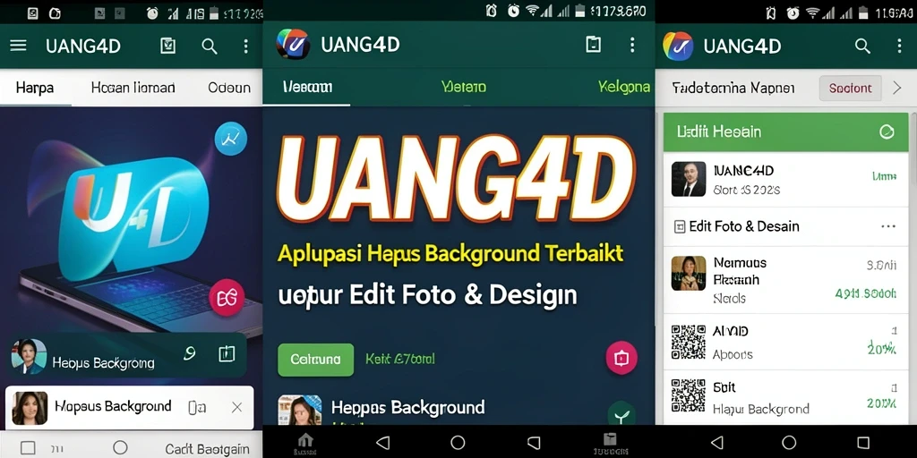 Tampilan antarmuka UANG4D untuk fungsi Hapus Background yang sederhana.